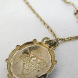 Charles Horner Sterling Silver Blue Enamel Drop Pendant Necklace Antique c1920