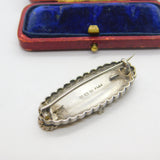 Victorian 9ct Gold on Sterling Silver Sweetheart Floral Brooch 1901 Birmingham