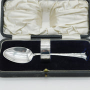 Boxed Sterling Silver Christening Cutlery Set Antique 1922 Sheffield Art Deco
