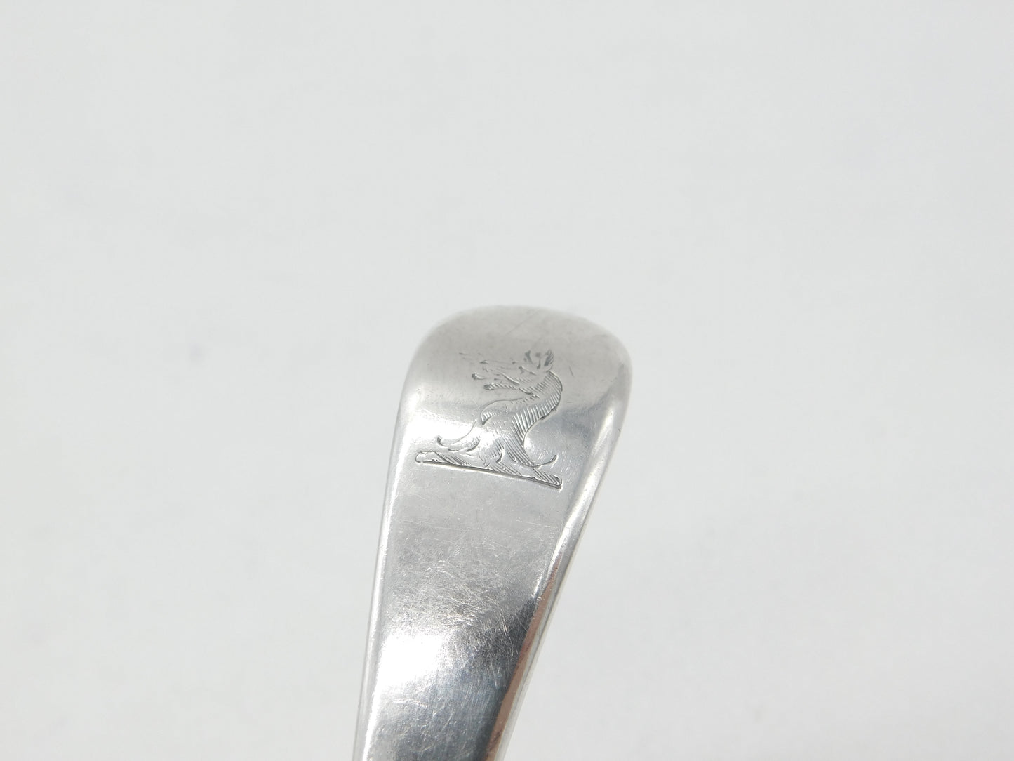 Georgian Sterling Silver Crested Sugar Caster Spoon 1797 London Antique