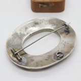 Victorian Large Scottish Sterling Silver Montrose Agate Kilt Brooch Antique 1860