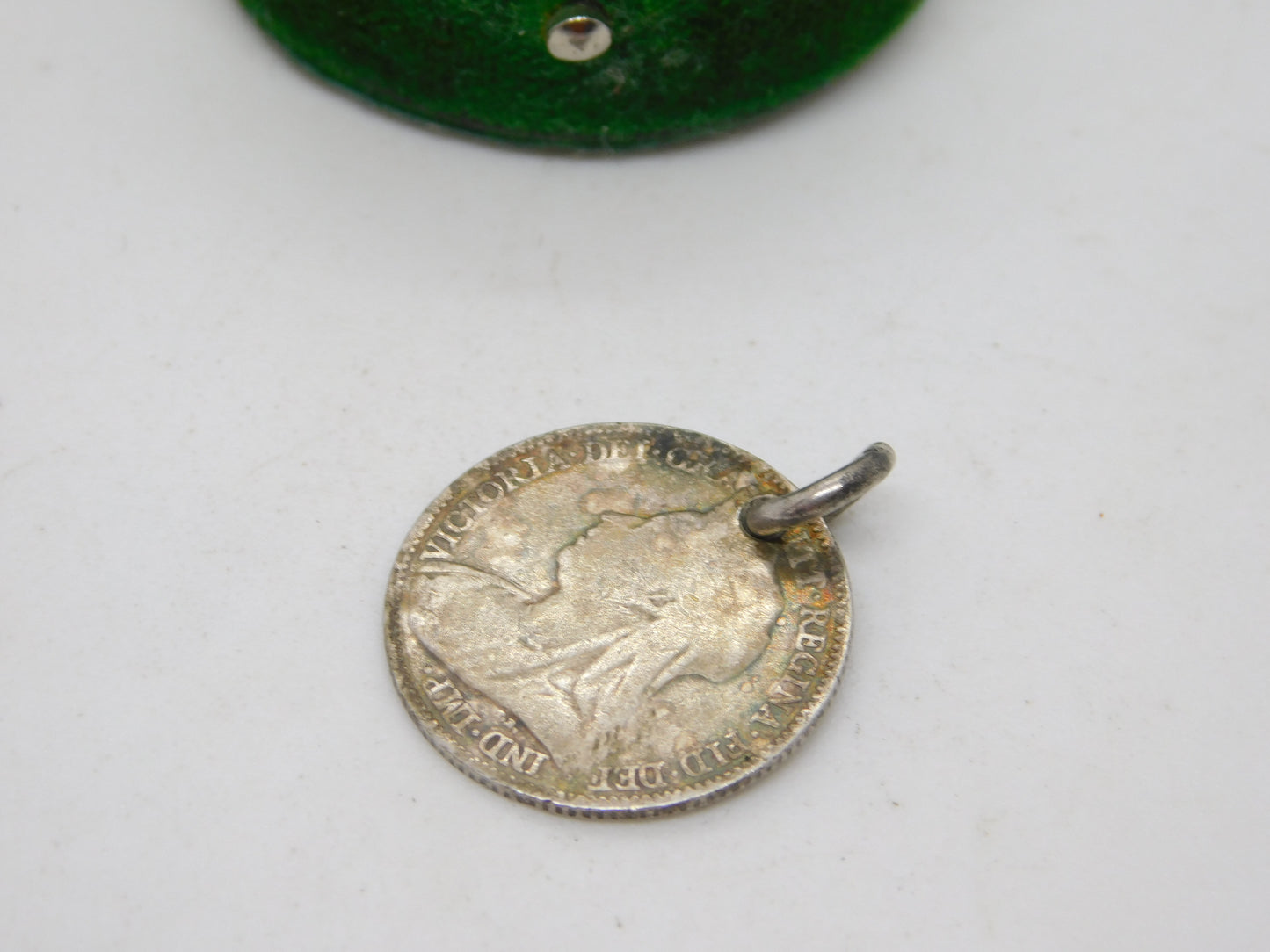 Victorian Sterling Silver 'Bosshot' Love Token Charm Pendant Antique c1890