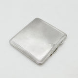 Sterling Silver Engine Turned Cigarette Case with Buckle Detail 1930 Chester