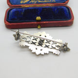 Georgian Sterling Silver Cross Form Religious Brooch Antique c1820 Early