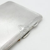 Sterling Silver Engine Turned Cigarette Case with Buckle Detail 1930 Chester