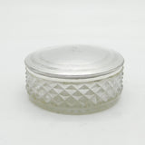 Scottish George IV Sterling Silver Cut Glass Trinket Pot Antique 1830 Edinburgh