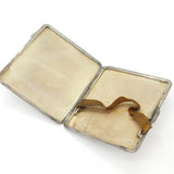 Sterling Silver Engine Turned Cigarette Case with Buckle Detail 1930 Chester