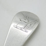 George I Sterling Silver Crested Tablespoon Antique 1724 London John Millington