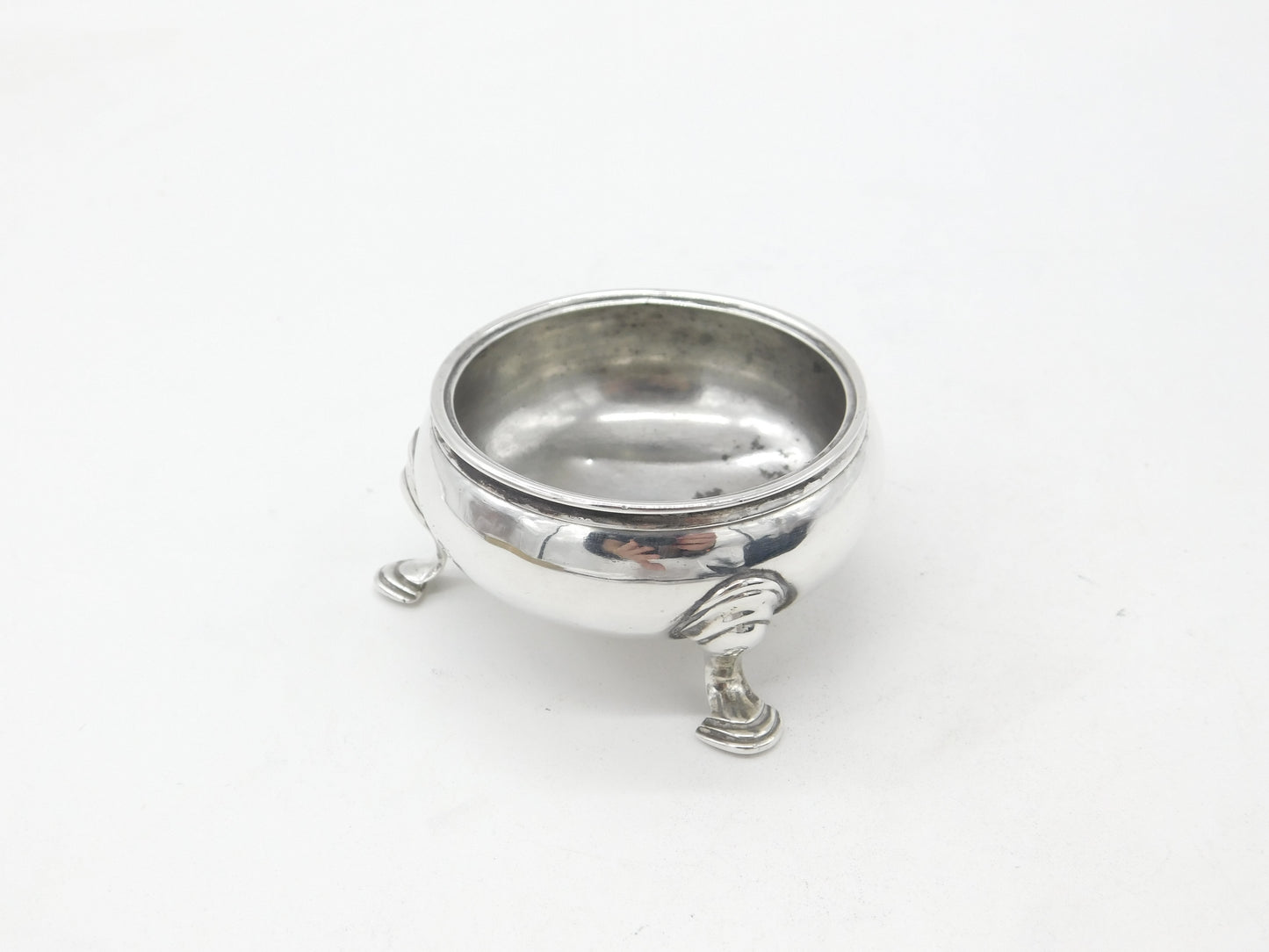 George II Sterling Silver Minimal Salt Cellar 1749 London Antique