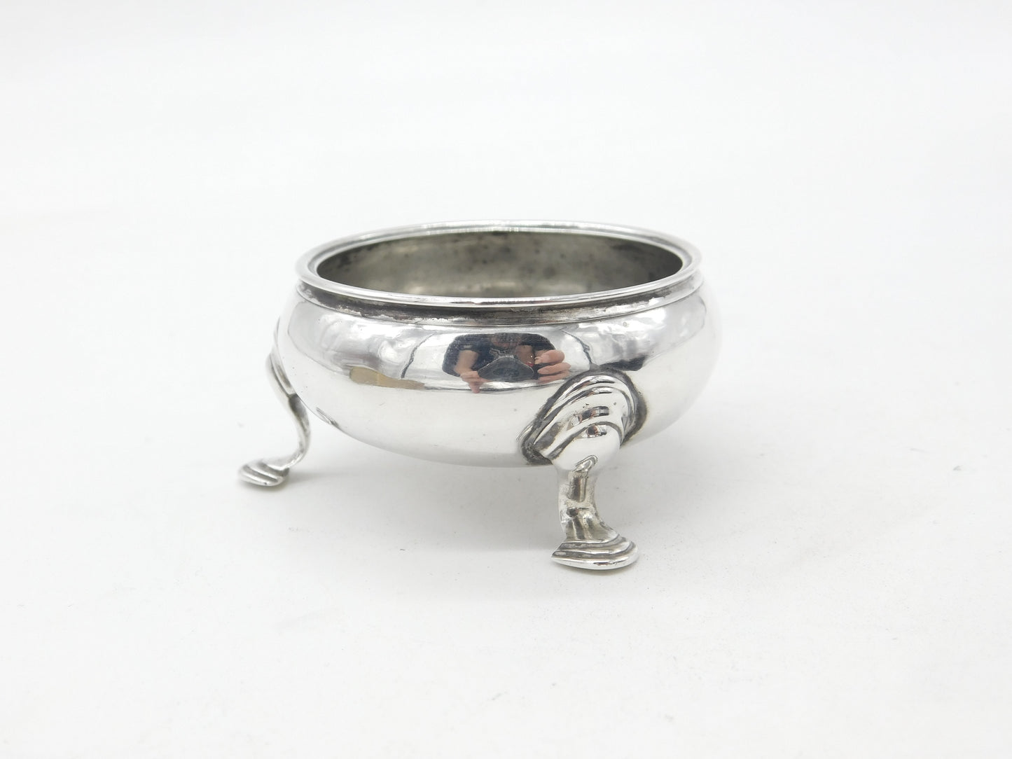 George II Sterling Silver Minimal Salt Cellar 1749 London Antique