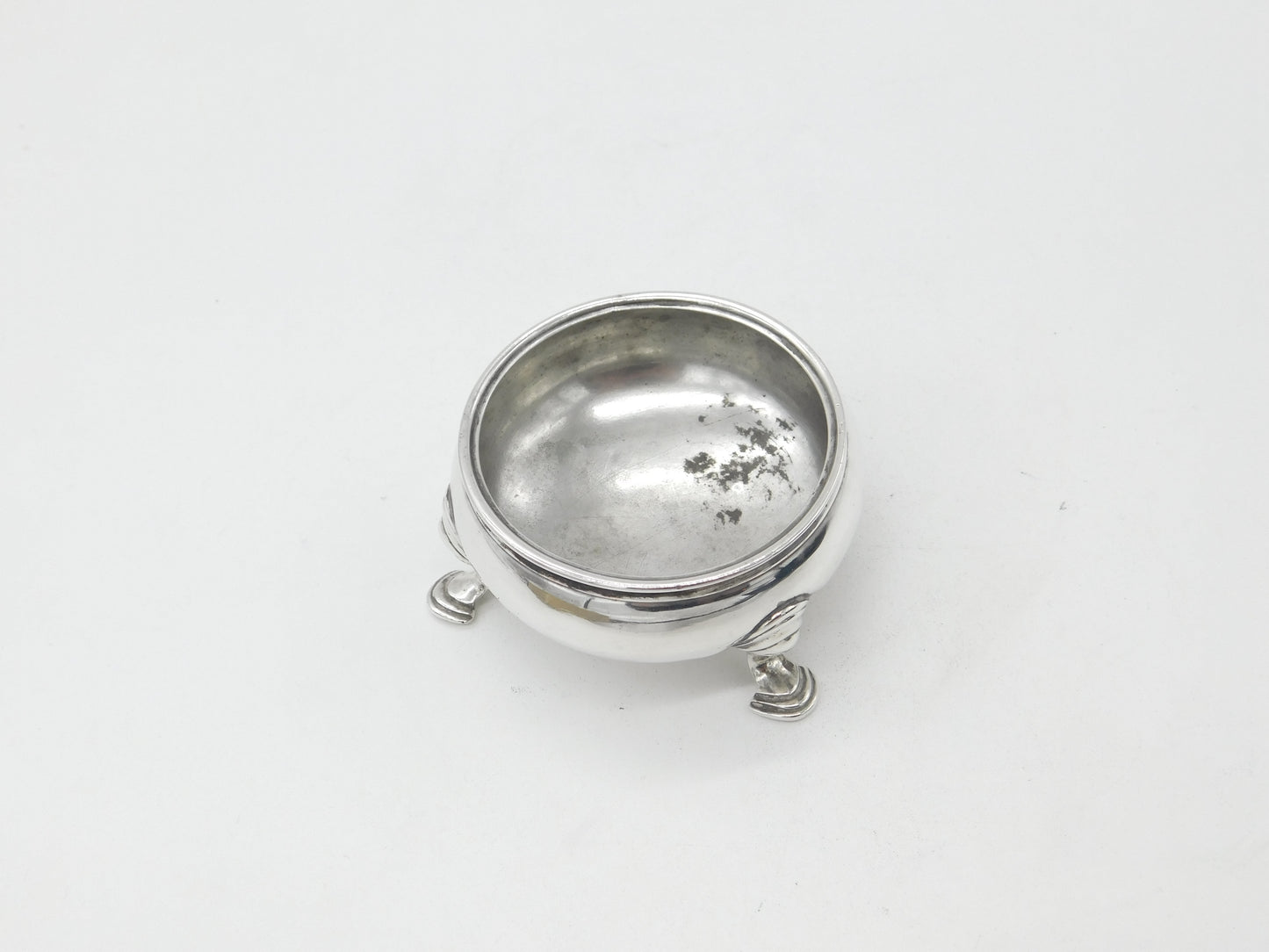 George II Sterling Silver Minimal Salt Cellar 1749 London Antique