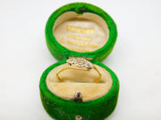 Victorian 18ct Gold & Platinum Set Diamond Crossover Ring Antique c1890