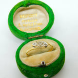 Victorian 18ct Gold & Platinum Set Diamond Crossover Ring Antique c1890