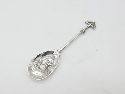 Victorian Sterling Silver Garibaldi Bowl Religious Cross Spoon 1891 London