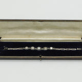 George III 9ct Gold & Silver Graduating Old-Cut Diamond Bracelet Antique c1790