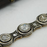 George III 9ct Gold & Silver Graduating Old-Cut Diamond Bracelet Antique c1790