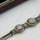 George III 9ct Gold & Silver Graduating Old-Cut Diamond Bracelet Antique c1790