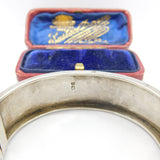 Aesthetic Movement Sterling Silver Ivy Leaf Pattern Bangle 1885 Birmingham
