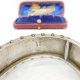 Aesthetic Movement Sterling Silver Ivy Leaf Pattern Bangle 1885 Birmingham