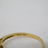10ct Yellow Gold Cabochon Cut 0.4ct Star Ruby Solitaire Ring Vintage c1990