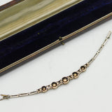 George III 9ct Gold & Silver Graduating Old-Cut Diamond Bracelet Antique c1790