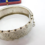 Aesthetic Movement Sterling Silver Ivy Leaf Pattern Bangle 1885 Birmingham