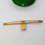 Victorian 9ct Bi-Colour Gold Perched Owl Sweetheart Brooch Antique c1890