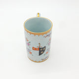 Chinese Export Armorial Crested Pate-de-Sur Famille Rose Mug Antique Georgian c1780