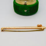 Edwardian 9ct Rose Gold & Cabochon Opal Set Sweetheart Brooch Antique c1910