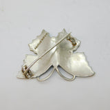 Art Deco Sterling Silver Guilloche Enamel Butterfly Brooch Antique c1920s