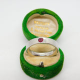 .950 Platinum & 0.2ct Natural Ruby Eternity Ring Vintage 2008 Edinburgh