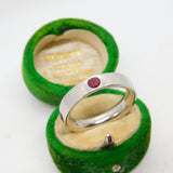 .950 Platinum & 0.2ct Natural Ruby Eternity Ring Vintage 2008 Edinburgh