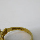 9ct Yellow Gold Irish Claddagh Wedding Ring Vintage c1970 Birmingham