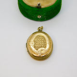 Victorian 9ct Gold Back & Front Buckle Form Sweetheart Locket Antique c1890