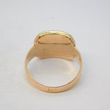 George III 9ct Rose Gold Bloodstone Set Mourning Ring Antique c1800