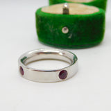 .950 Platinum & 0.2ct Natural Ruby Eternity Ring Vintage 2008 Edinburgh