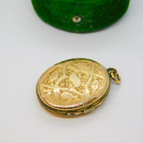 Victorian 9ct Gold Back & Front Buckle Form Sweetheart Locket Antique c1890