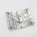 Victorian Sterling Silver Daisy Flower & Cherub Nurses Buckle 1897 Chester