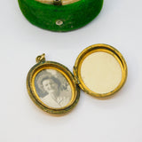 Victorian 9ct Gold Back & Front Buckle Form Sweetheart Locket Antique c1890