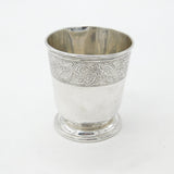 Victorian French Sterling Silver Floral Pattern Beaker or Cup Antique c1900