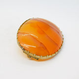 George III 9ct Gold Carnelian Agate Mourning Brooch 'Died Oct. 1, 1813' Antique