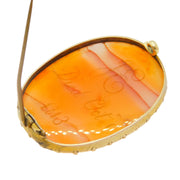 George III 9ct Gold Carnelian Agate Mourning Brooch 'Died Oct. 1, 1813' Antique