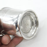 Victorian French Sterling Silver Floral Pattern Beaker or Cup Antique c1900