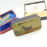 Georgian Papier Mache 'Axe My Ass' Donkey Snuff Box Antique c1820
