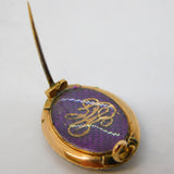 George III 9ct Gold, Sapphire & Seed Pearl Mourning Brooch Antique c1810