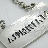 George III Sterling Silver Shell Pattern Madeira Decanter Label Antique 1798 London