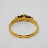 Victorian 18ct Yellow Gold, Diamond & Pearl Dress Ring Antique 1866 Birmingham
