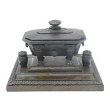 Regency Grand Tour Cast Bronze Sarcophagus Scipio Tomb Inkwell c1820 Georgian