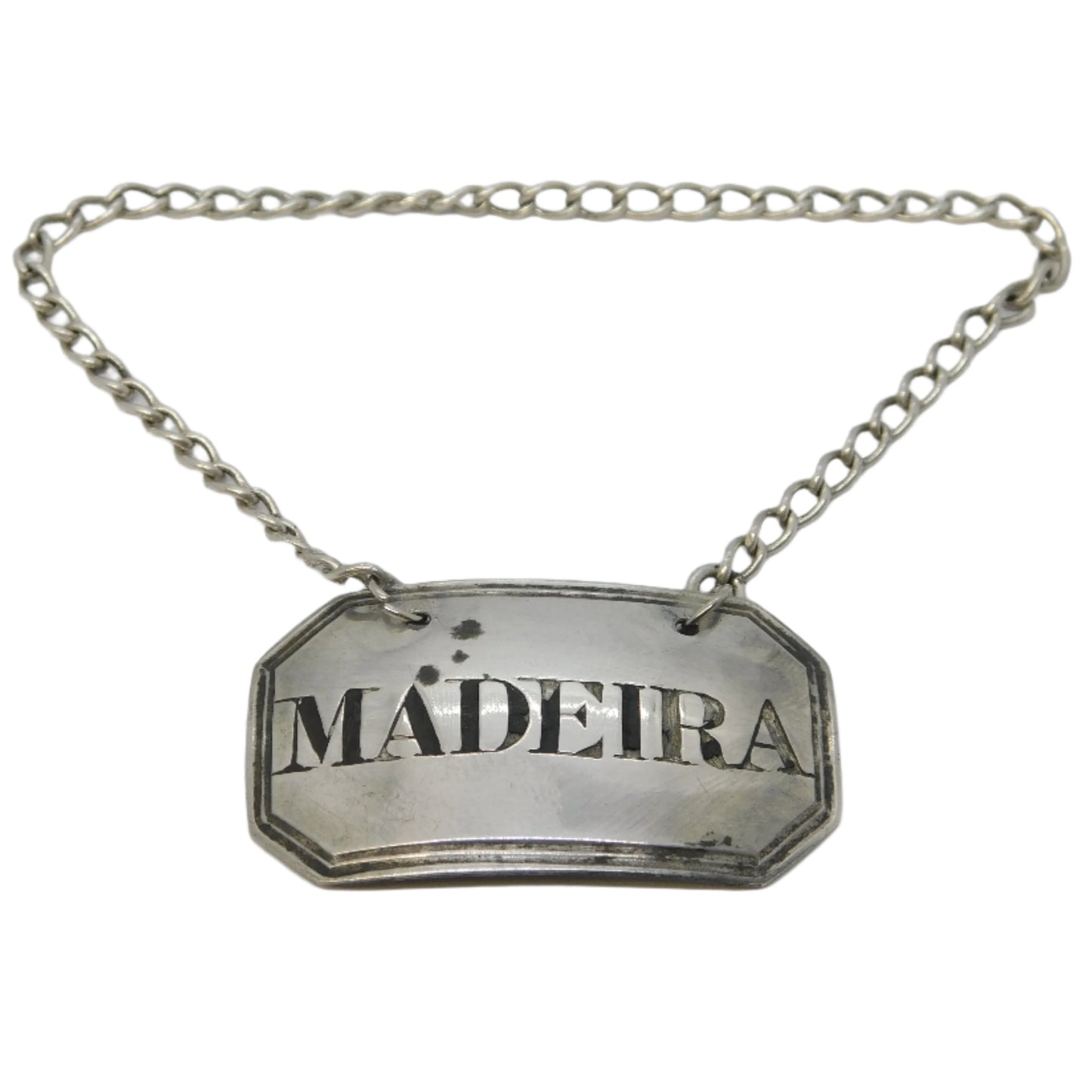 George IV Sterling Silver Madeira Decanter Label Antique 1826 London