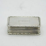 George IV Sterling Silver Floral Gilded Vinaigrette Antique 1827 Birmingham